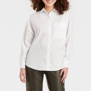 A new day White Button-Up Shirt